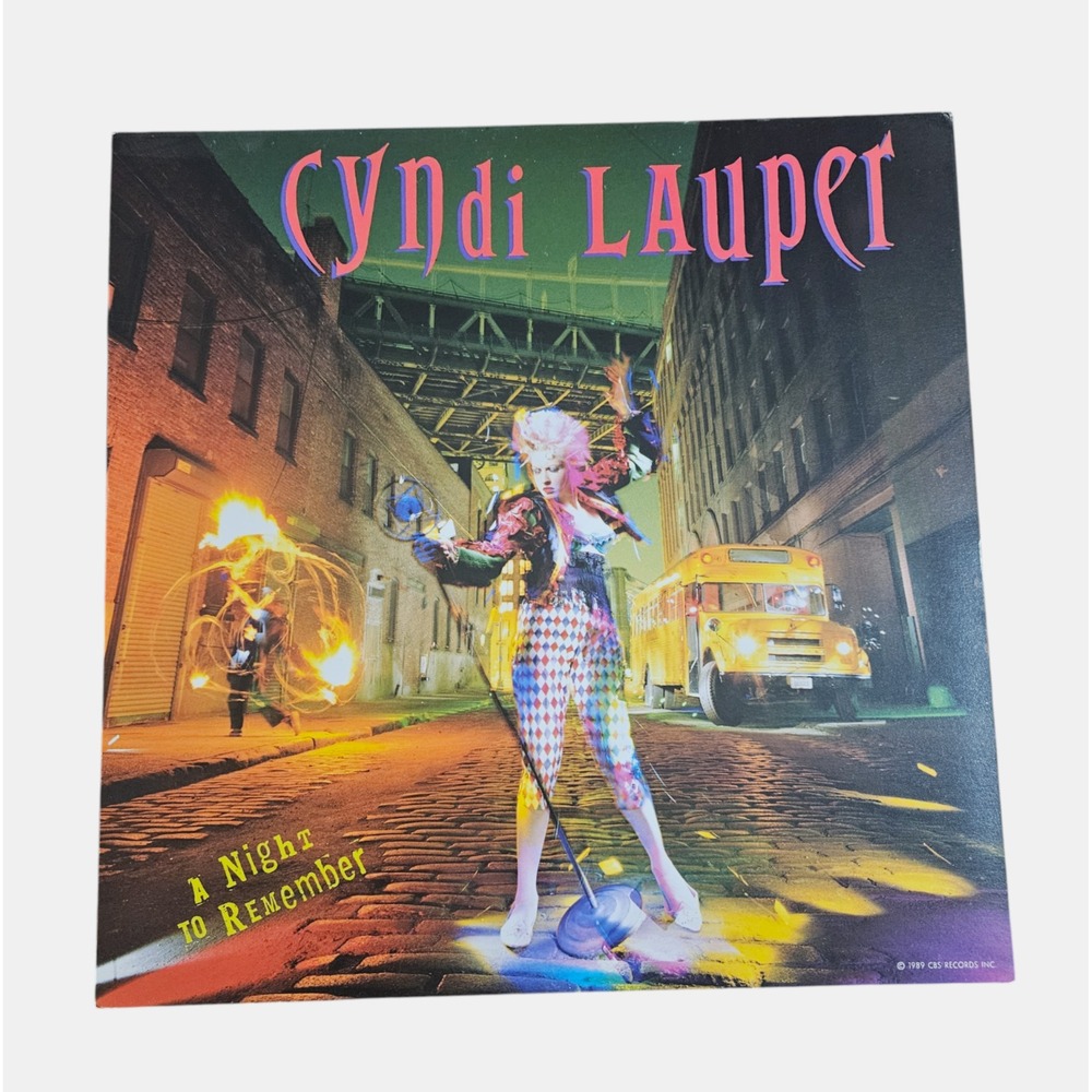 Cyndi Lauper A Night to Remember 1989 Promo‎ Poster 12x12 Double Sided Pop Rock